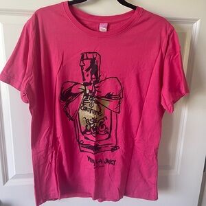 Juicy Couture Pink and Black Short Sleeve Tee